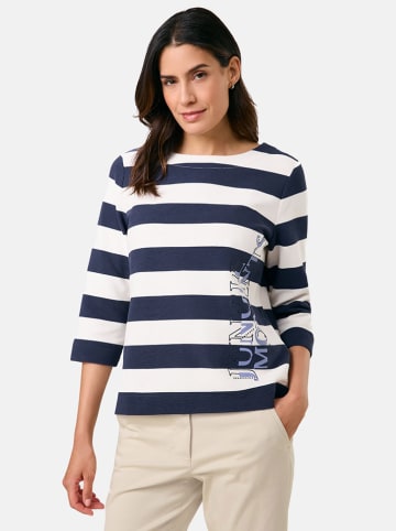 Gerry Weber Shirt in Weiß/ Dunkelblau