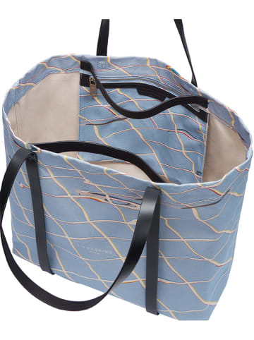 LIEBESKIND BERLIN Leren schoudertas "Aurora" lichtblauw - (B)55 x (H)38 x (D)19 cm