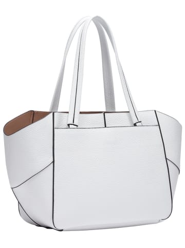 LIEBESKIND BERLIN Leren schoudertas "Shopper M" wit - (B)23 x (H)28 x (D)14 cm