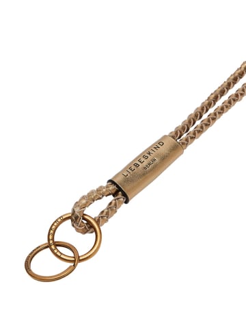 LIEBESKIND BERLIN Leder-Schlüsselanhänger "Lola" in Gold - (L)7 cm