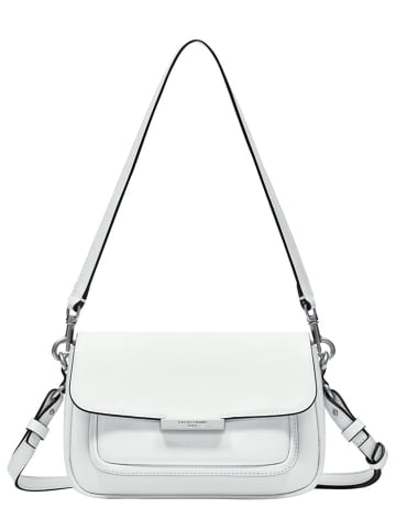 LIEBESKIND BERLIN Leder-Schultertasche "Crossbody S" in Weiß - (B)22 x (H)14 x (T)6 cm