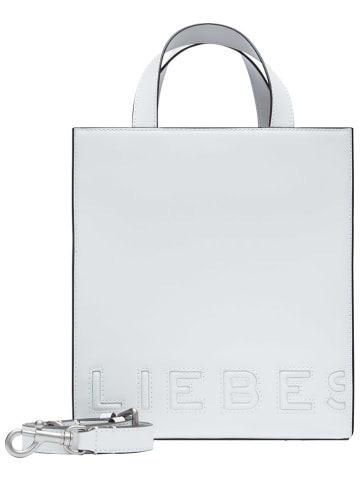 LIEBESKIND BERLIN Leren handtas "Paperbag S" wit - (B)22 x (H)25 x (D)11 cm