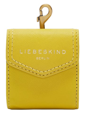 LIEBESKIND BERLIN Leder-Schlüsselanhänger in Gelb - (B)8 x (H)8 cm