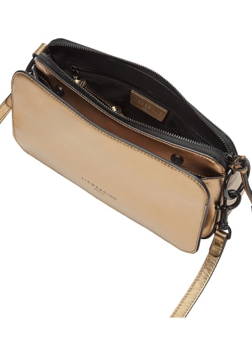 LIEBESKIND BERLIN Leren schoudertas "Clarice" goudkleurig - (B)27 x (H)15 x (D)8 cm