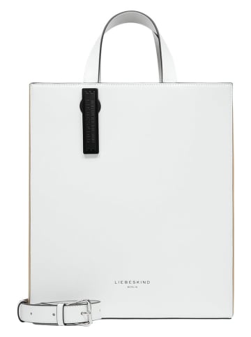 LIEBESKIND BERLIN Leren handtas "Paperbag M" wit/beige - (B)29 x (H)34 cm