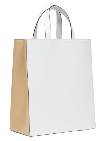 LIEBESKIND BERLIN Leren handtas "Paperbag M" wit/beige - (B)29 x (H)34 cm