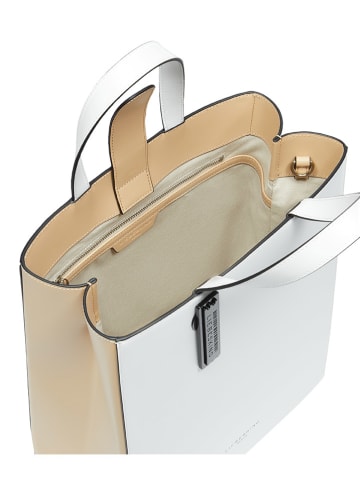 LIEBESKIND BERLIN Leren handtas "Paperbag M" wit/beige - (B)29 x (H)34 cm