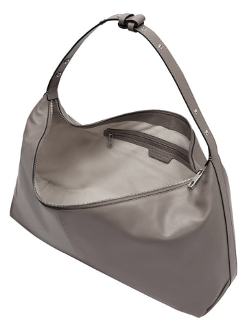 LIEBESKIND BERLIN Skórzany shopper bag "Hobo L" w kolorze szarobrązowym - 64 x 32 x 16 cm