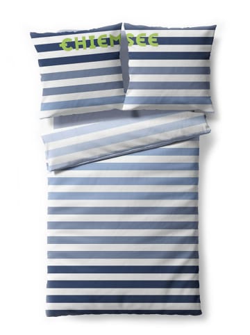 Chiemsee Renforcé beddengoedset "Stripes" blauw