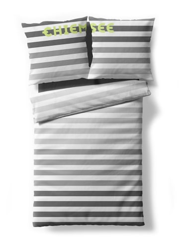 Chiemsee Renforcé beddengoedset "Stripes" grijs