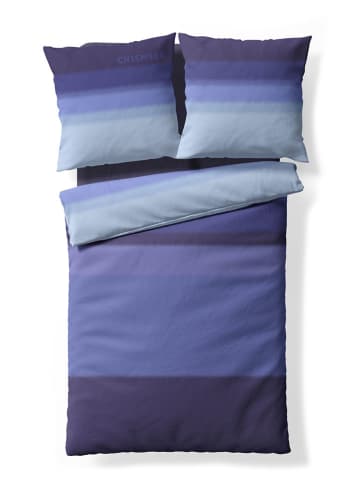 Chiemsee Satijnen beddengoedset "Sunset" blauw