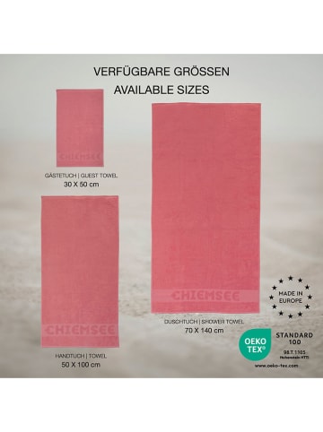 Chiemsee 4-delige set: gastendoeken koraalrood