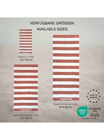 Chiemsee Ręcznik żakardowy w kolorze jasnobrązowo-białym do rąk