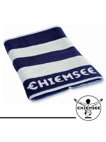 Chiemsee Jacquard-Handtuch in Dunkelblau/ Weiß