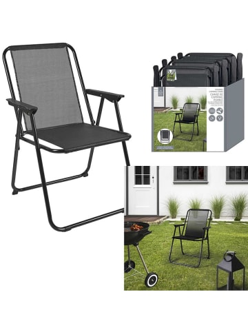 Garden Spirit Klapstoel "Pliante" zwart - (B)51 x (H)75 x (D)60 cm