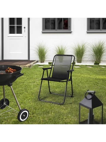 Garden Spirit Klappstuhl ''Pliante'' in Schwarz - (B)51 x (H)75 x (T)60 cm