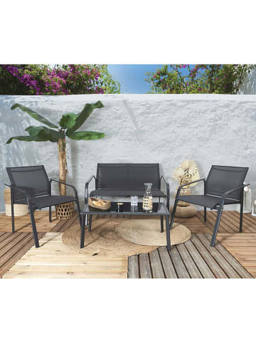 Garden Spirit 4-delig tuinmeubelset "Naxos" grijs