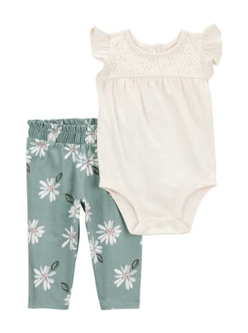 carter's 2tlg. Outfit in Weiß/ Grün
