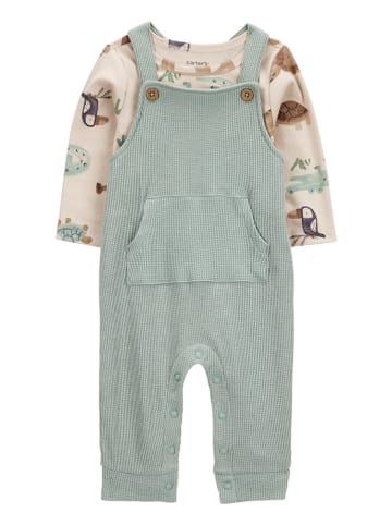 carter's 2tlg. Outfit in Grün/ Beige