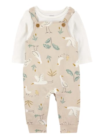 carter's 2tlg. Outfit in Hellbraun/ Weiß