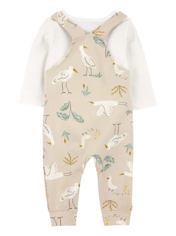 carter's 2-delige outfit lichtbruin/wit