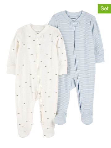 carter's 2-delige set: pakjes wit/lichtblauw
