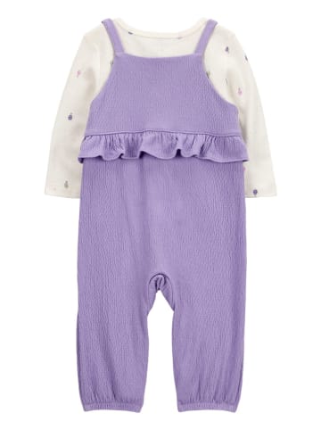 carter's 2tlg. Outfit in Lila/ Weiß