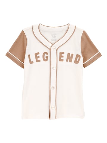 carter's Shirt lichtbruin/wit
