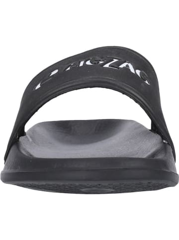Zigzag Pantoletten in Schwarz
