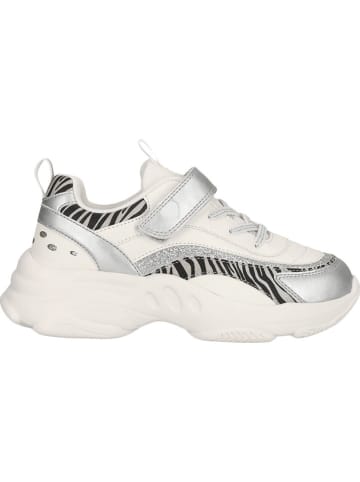 Zigzag Sneaker in Weiß/ Silber/ Schwarz