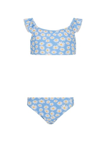 Zigzag Bikini in Hellblau/ Weiß/ Gelb