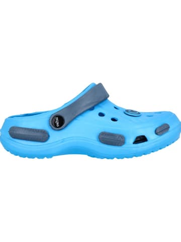 Zigzag Clogs in Hellblau/ Dunkelblau