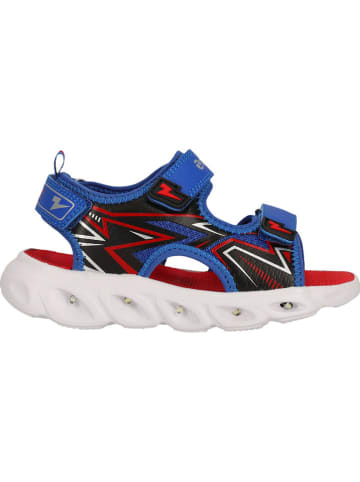 Zigzag Sandalen in Blau/ Rot/ Schwarz