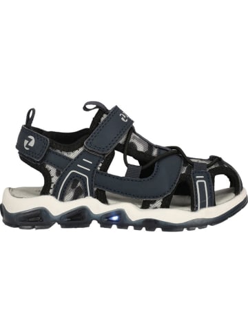 Zigzag Halbsandalen in Dunkelblau/ Schwarz