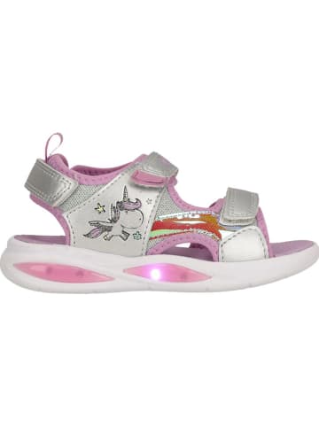 Zigzag Sandalen in Silber/ Lila