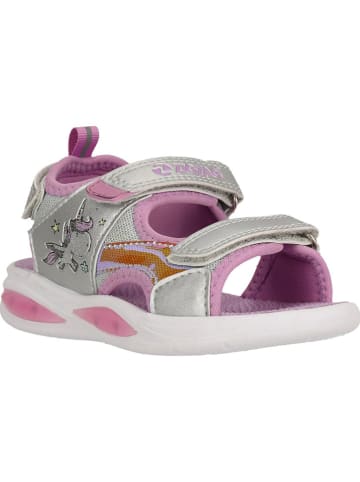Zigzag Sandalen in Silber/ Lila