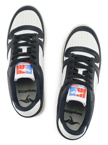 KangaROOS Originals Leder-Sneakers "GAME LO" in Weiß/ Schwarz