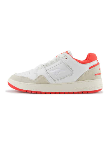 KangaROOS Originals Leder-Sneakers "HOT SHOT LO" in Beige/ Weiß