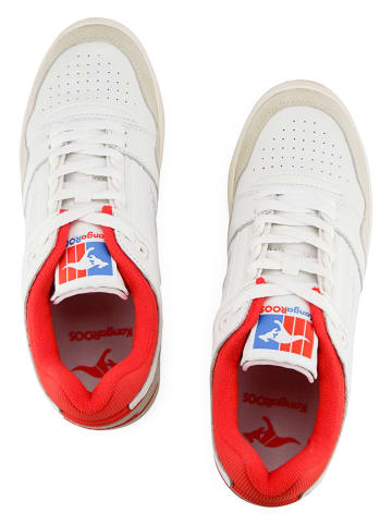 KangaROOS Originals Leder-Sneakers "HOT SHOT LO" in Beige/ Weiß