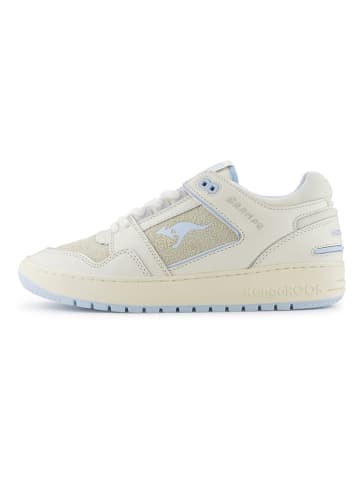 KangaROOS Originals Leder-Sneakers "Hot Shot LO x GRAMPS" in Beige/ Hellblau
