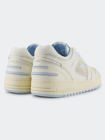 Kangaroos Skórzane sneakersy "Hot Shot LO x GRAMPS" w kolorze błękitno-beżowym
