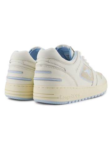 KangaROOS Originals Leder-Sneakers "Hot Shot LO x GRAMPS" in Beige/ Hellblau