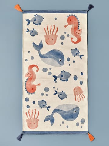 BELLA MAISON Tapijt "Marine" grijs/lichtroze - (L)150 x (B)80 cm