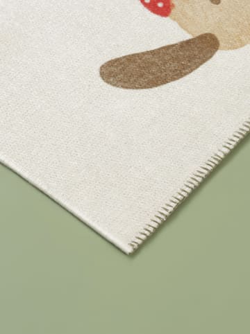 BELLA MAISON Tapijt "Sausage Dog" crème/lichtbruin - (L)150 x (B)80 cm