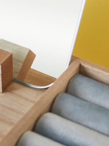 BELLA MAISON Lusterko kosmetyczne w kolorze jasnobrązowo-błękitnym - 12 x 17 cm