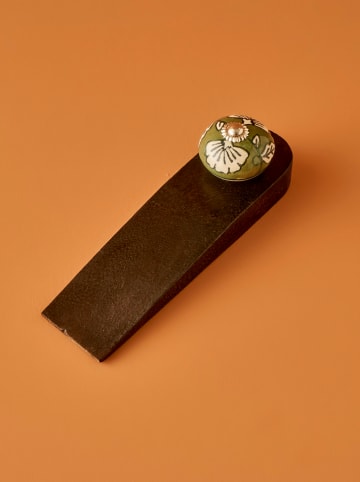 BELLA MAISON Türstopper "Leya" in Braun/ Grün - (B)16 cm