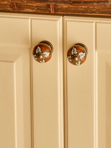 BELLA MAISON 2-delige set: deurknoppen "Lyric" bruin - (D)6 x Ø 3 cm