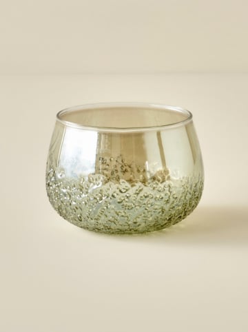 BELLA MAISON Świecznik "Shiny" w kolorze zielonym - wys. 8,5 x Ø  11 cm