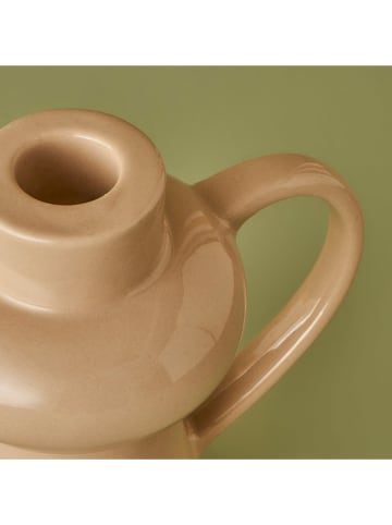 BELLA MAISON Świecznik "Viento" w kolorze beżowym - wys. 17 x Ø 12 cm