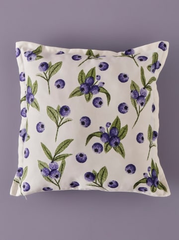 BELLA MAISON Kissenhülle "Blueberry" in Blau/ Grün - (L)45 x (B)45 cm